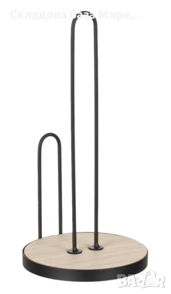 Поставка за кухненска хартия, 15x30 сантиметра. Метал дърво, снимка 1