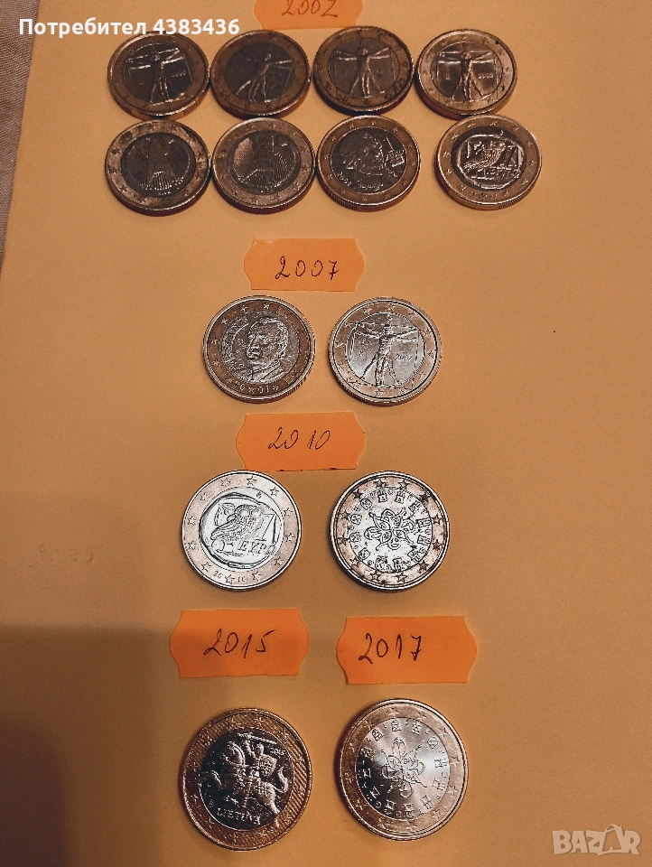 монети от 1 евро, снимка 1