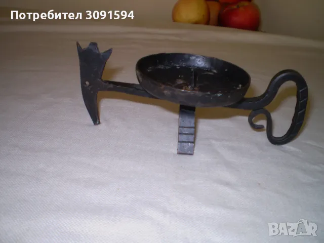 Свещник ковано желязо за една свещ декорация за дома, снимка 6 - Декорация за дома - 48856179