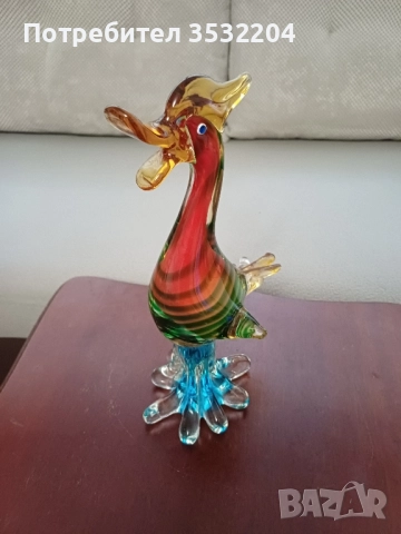 Фигура на патица от стъкло мурано, снимка 3 - Антикварни и старинни предмети - 52194458