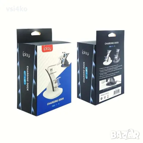 Зарядна станция за PlayStation 5 контролери, снимка 6 - Аксесоари - 48263288