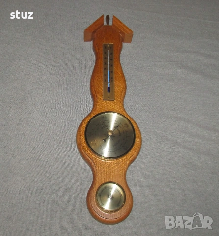 Tроен уред за стена, барометър, влагомер и термометър, снимка 6 - Декорация за дома - 53400378