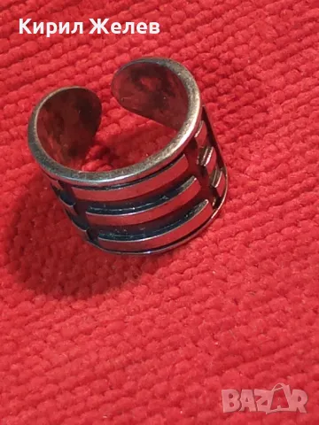 СТИЛЕН РЕГУЛИРУЕМ ФЕШЪН АРТ СРЕБЪРЕН ПРЪСТЕН ЛАКИРАНО СРЕБРО 925 ДИЗАЙНЕРСКО БИЖУ 44259, снимка 12 - Пръстени - 45526535
