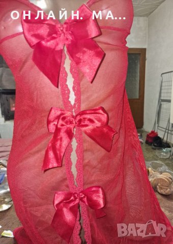 Нощничка с сатенени панделки /с. М.л, снимка 4 - Корсети, бюстиета, топове - 39619973