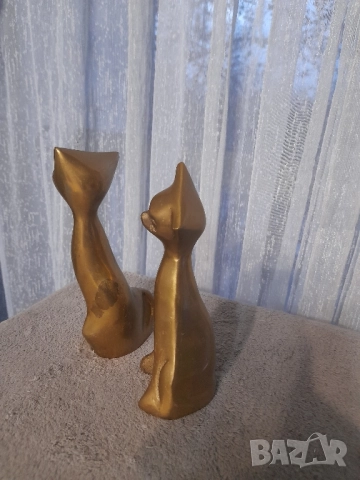 Бронзови котки и Медни апликации, снимка 2 - Декорация за дома - 44782596