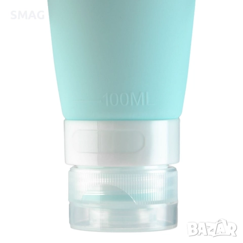 Комплект силиконови бутилки за пътуване 100 мл – сив и оранжев_1236565, снимка 4 - Други - 52329126