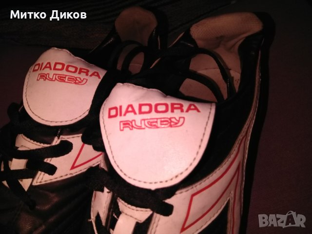 DIADORA RUGBY обувки с метални бутони освен за ръгби стават и за футбол като нови №44, снимка 5 - Футбол - 38762293