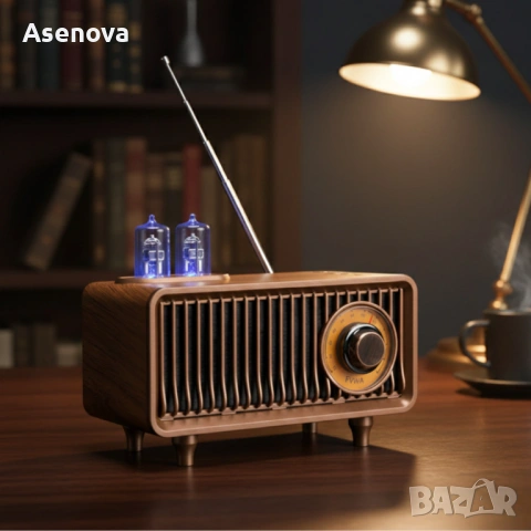 Bluetooth радио колонка AS19 - ретро стил и дизайн, снимка 3 - Bluetooth тонколони - 53562509