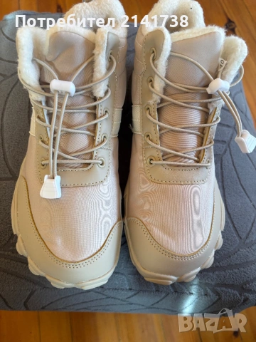 Дамски боси обувки с топъл пух, снимка 4 - Маратонки - 53537791