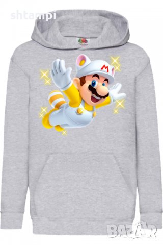 Детски Суитчър/Суитшърт Super Mario 15,Super Mario,Игра,Подарък,Изненада,Забавление,Рожден Ден, снимка 2 - Детски анцузи и суичери - 38366014