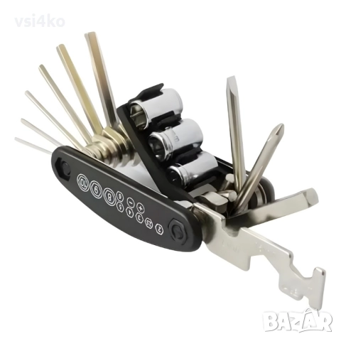 Мултифункционален сгъваем инструмент 16 в 1 за велосипед, снимка 6 - Аксесоари за велосипеди - 51546460