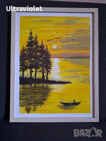 Пейзажи маслен пастел , снимка 2 - Картини - 50443698