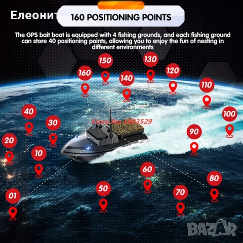 Лодка за захранка V060 GPS+Сонар, снимка 3 - Стръв и захранки - 51501619