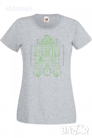 Дамска тениска Star Wars r2d2, Филм,Игра,superhero,Изненада,Подарък,Повод,, снимка 4 - Тениски - 37732501