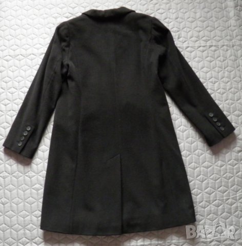 H&M оригинално дамско черно вълнено палто, снимка 3 - Палта, манта - 27943331
