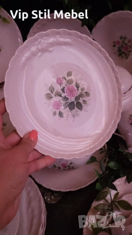 Колекционерски розов сервиз за хранене и кафе , снимка 14 - Сервизи - 53534156
