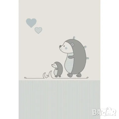  Детски килим "Таралежчета" , снимка 2 - Други - 50439613