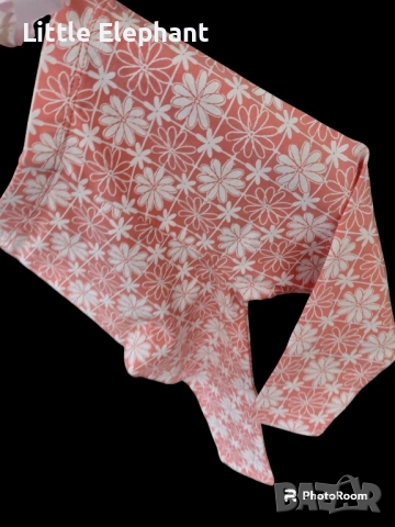 Клинче за 9-12 мес мом оранжево с бели цветя и квадрати,колекция"Flowers",Англия/ново