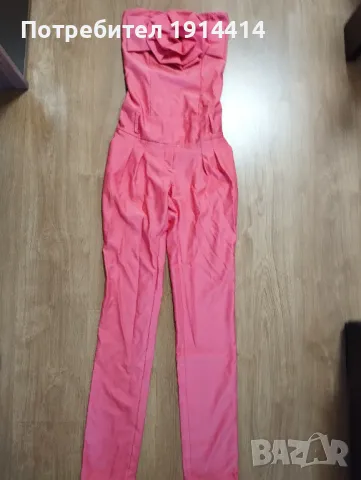 Елегантен дамски гащеризон с красиво цвете на бюста , снимка 2 - Гащеризони - 49752431