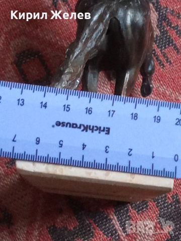 Бронзова фигурка на кон 53653, снимка 6 - Антикварни и старинни предмети - 53392797