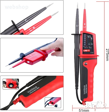 Тестер за установяване на напрежение Uni-T AC/DC, 12-690 V, UT15B, снимка 5 - Други инструменти - 50543249