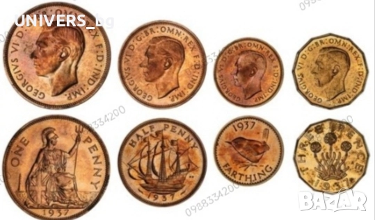 Комплект корононационни образци на Джордж VI 1937 , снимка 6 - Нумизматика и бонистика - 51908495