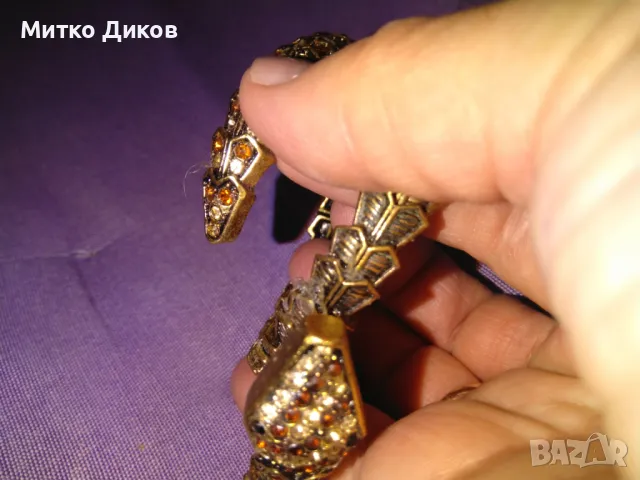 Гривна змия с камъчета, снимка 3 - Гривни - 47440897