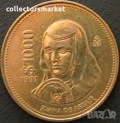 1000 песо 1991, Мексико