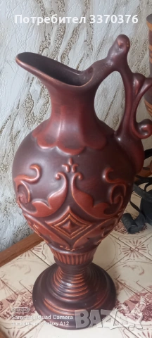 Немска ваза/стомна с богат релеф, снимка 4 - Вази - 53174035