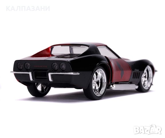 Кола Harley Quinn 1969 Corvette Stingray 1:32 Jada Toys 253252015, снимка 6 - Коли, камиони, мотори, писти - 44113068