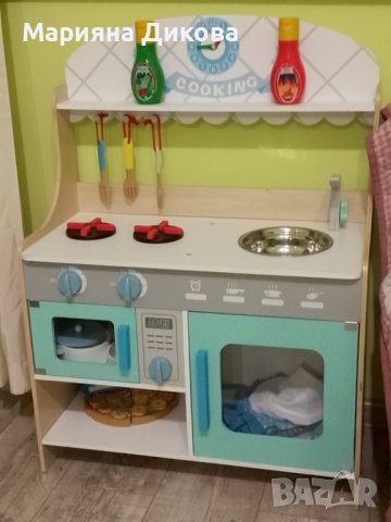 Детска дървена кухня! Нова!, снимка 2 - Мебели за детската стая - 44021030