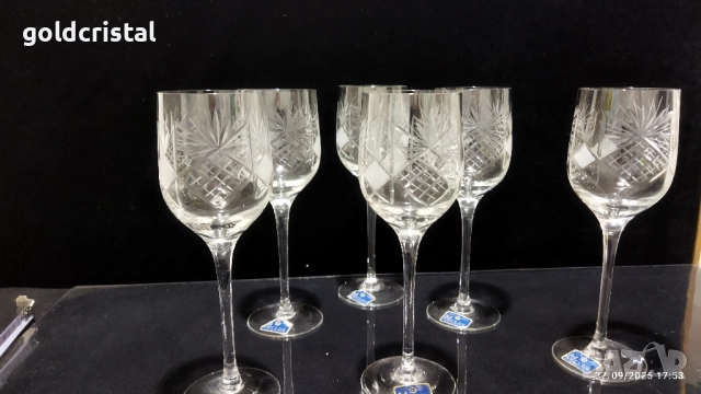 Кристални чаши , снимка 10 - Антикварни и старинни предмети - 30375671