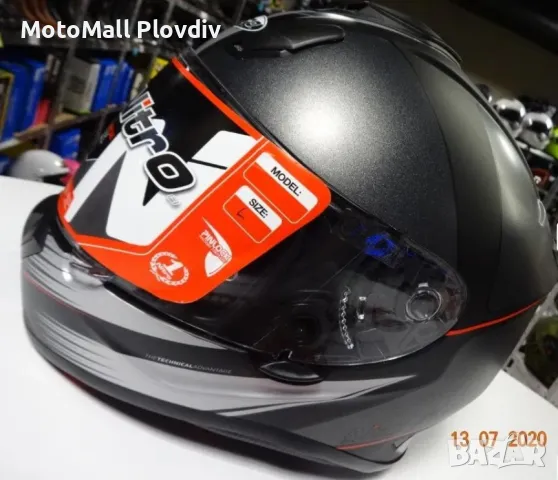 Каска nitro n3100 satin black gun нова мото каска шлем xs s m l xl xxl, снимка 2 - Аксесоари и консумативи - 49225591