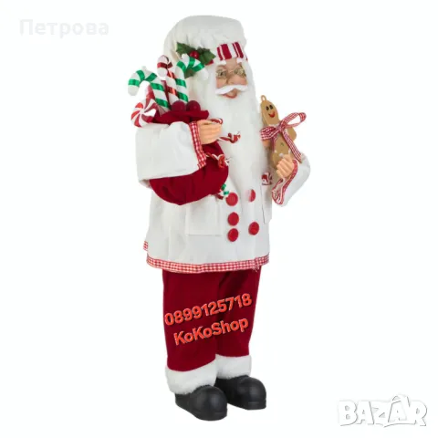 Дядо Коледа готвач-46 см./Фигура на Дядо Коледа готвач/декоративна фигура на Дядо Коледа, снимка 2 - Декорация за дома - 47821347