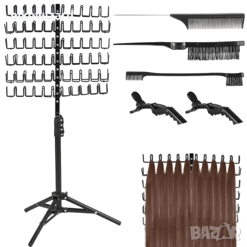 Регулируема стойка за екстеншъни със 144 закачалки НОВО