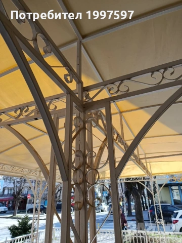 Метална конструкция с тента 11/5/2.5м, снимка 3 - Железария - 53604439
