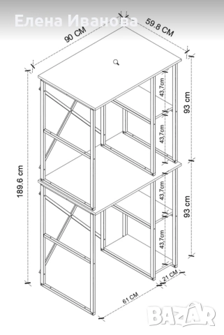 Шкаф за пералня и сушилня, имаме и други цветове , снимка 4 - Шкафове - 52716861