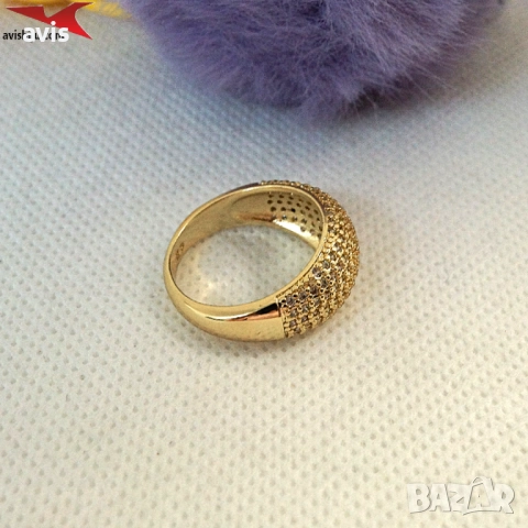 Пръстен с 14К златно покритие 224825, снимка 3 - Пръстени - 52646642