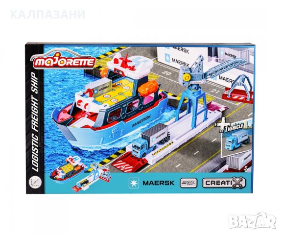 Сет Creatix Товарен кораб+1 камион Majorette 212050039 , снимка 2 - Коли, камиони, мотори, писти - 44112408