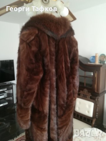 Ново кожено палто от цели норки, размер 44 -46: дължина 110см.