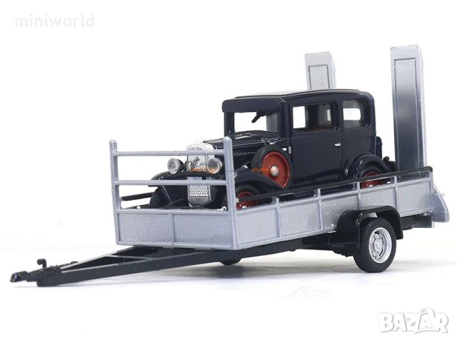 Auto Transporter trailer ремарке за кола - мащаб 1:43 на Cararama моделът е нов в кутия, снимка 6 - Колекции - 36642304