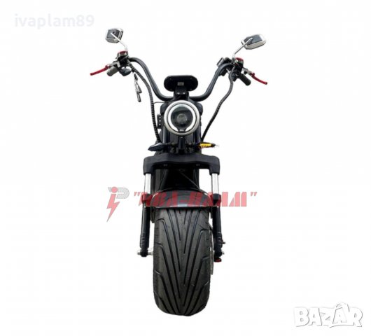 Електрически скутер ’Harley’-3000W,60V,22aH+Преносима батерия+Bluetooth+Аларма+ЛИЗИНГ, снимка 2 - Мотоциклети и мототехника - 39497463
