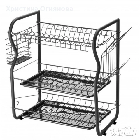 Сушилник за съдове Rosberg R53000O, 3 нива, 43x24x45 см, снимка 2 - Други стоки за дома - 53378151