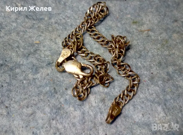 СТИЛНА ИТАЛИАНСКА СРЕБЪРНА ГРИВНА СРЕБРО 925 ITALY КРАСИВА ВИНТИДЖ АРТ ПЛЕТКА 49617, снимка 7 - Гривни - 49143297