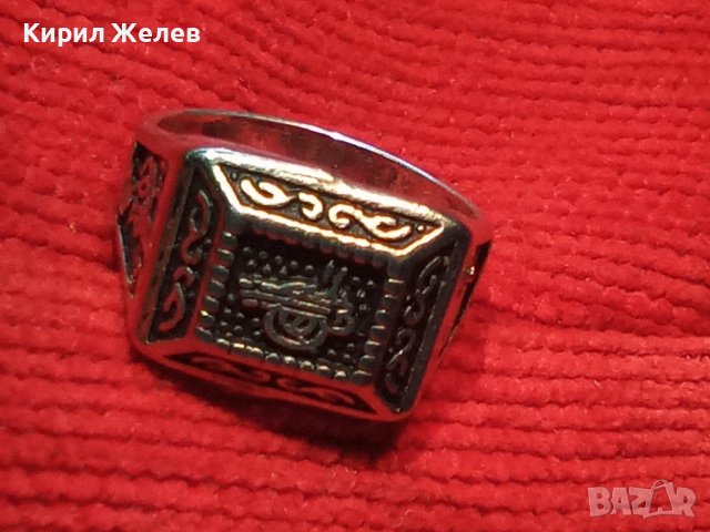 ОСМАНСКИ ПРЪСТЕН с ТУГРА от БЛАГОРОДНА НЕРЪЖАЕМА СТОМАНА КЛАСИЧЕСКИ МОДЕЛ ТУРЦИЯ 25991, снимка 16 - Пръстени - 35950521