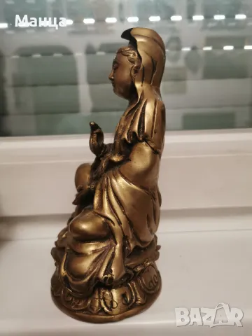 Бронзова статуетка на индийска богиня, снимка 2 - Антикварни и старинни предмети - 48838333