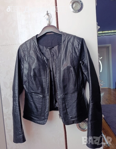 Стилно кожено яке от агнешка кожа, снимка 5 - Якета - 51589530