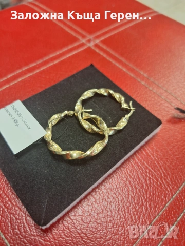 Дамски златни обеци - 3,46 гр., снимка 3 - Обеци - 53412118