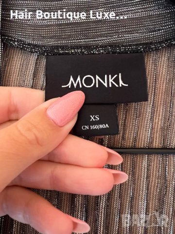 MONKI Блестяща дълга тънка дръгна дреха XS размер 🖤, снимка 3 - Рокли - 44018991