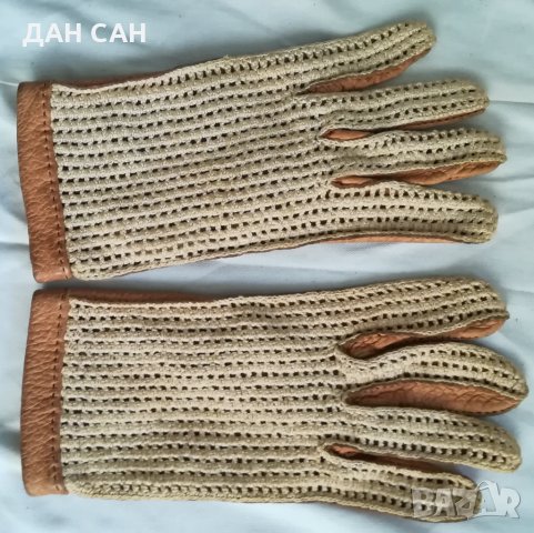 плетени велурени ръкавици Paris Au Printames 60те, снимка 5 - Антикварни и старинни предмети - 27767824